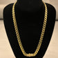 14K Gold Cuban Link Chain with Diamond Clasp