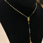 Devotional 14k Pure Gold Rosary Necklace