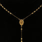 Devotional 14k Pure Gold Rosary Necklace