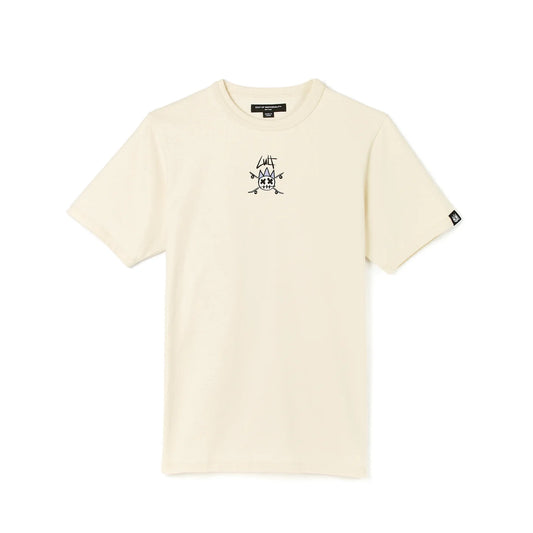 SHORT SLEEVE CREW NECK TEE "ALWAYS CREATING" IN WINTER CREAM