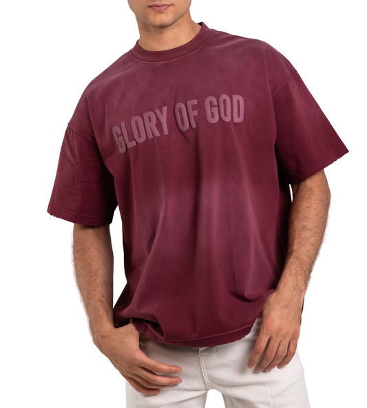 Glory Of God oversized t-shirt - Burgundy