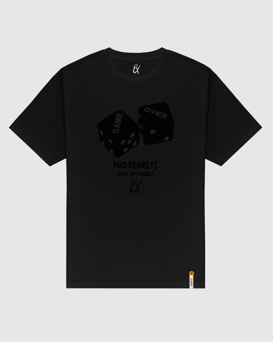 No Regrets Slim Fit Graphic T-Shirt - Black