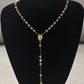 Devotional 14k Pure Gold Rosary Necklace