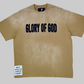 Glory of God Oversized Half Sleeve T-Shirt - Ultra-Soft Cotton in Elegant Light Brown